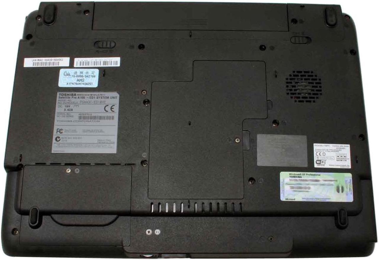 Alt view image 11 of 15 - TOSHIBA Laptop Satellite Pro Intel Celeron M 390 512MB Memory 60GB HDD ATI Radeon Xpress 200M IGP 15.4" Windows XP Professional A100