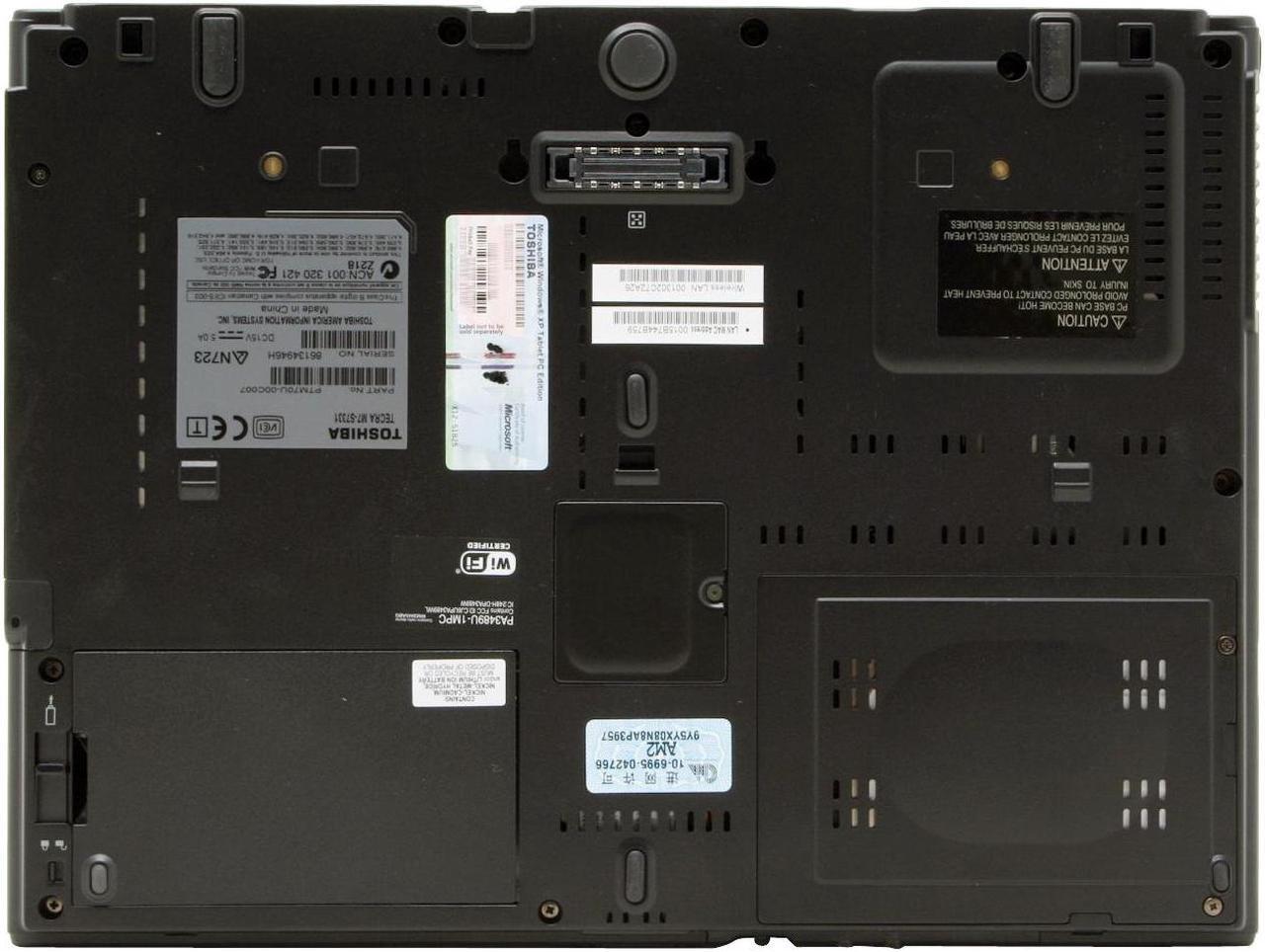 Alt view image 10 of 15 - TOSHIBA Tecra M7-S7331 1GB Memory 14.1" 1440 x 900 Tablet PC Windows XP Tablet PC Edition