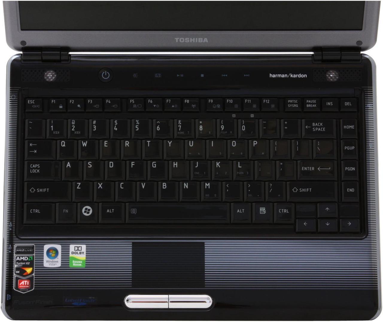 Alt view image 10 of 17 - TOSHIBA Laptop Satellite AMD Turion X2 Ultra ZM-80 3GB Memory 250GB HDD ATI Radeon 3100 14.1" Windows Vista Home Premium M305D-S4828