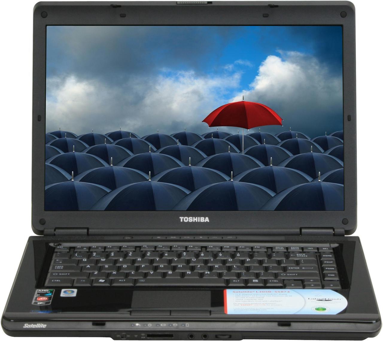 Alt view image 8 of 16 - TOSHIBA Laptop Satellite AMD Athlon 64 X2 QL-60 3GB Memory 160GB HDD ATI Radeon 3100 15.4" Windows Vista Home Premium L305D-S5874