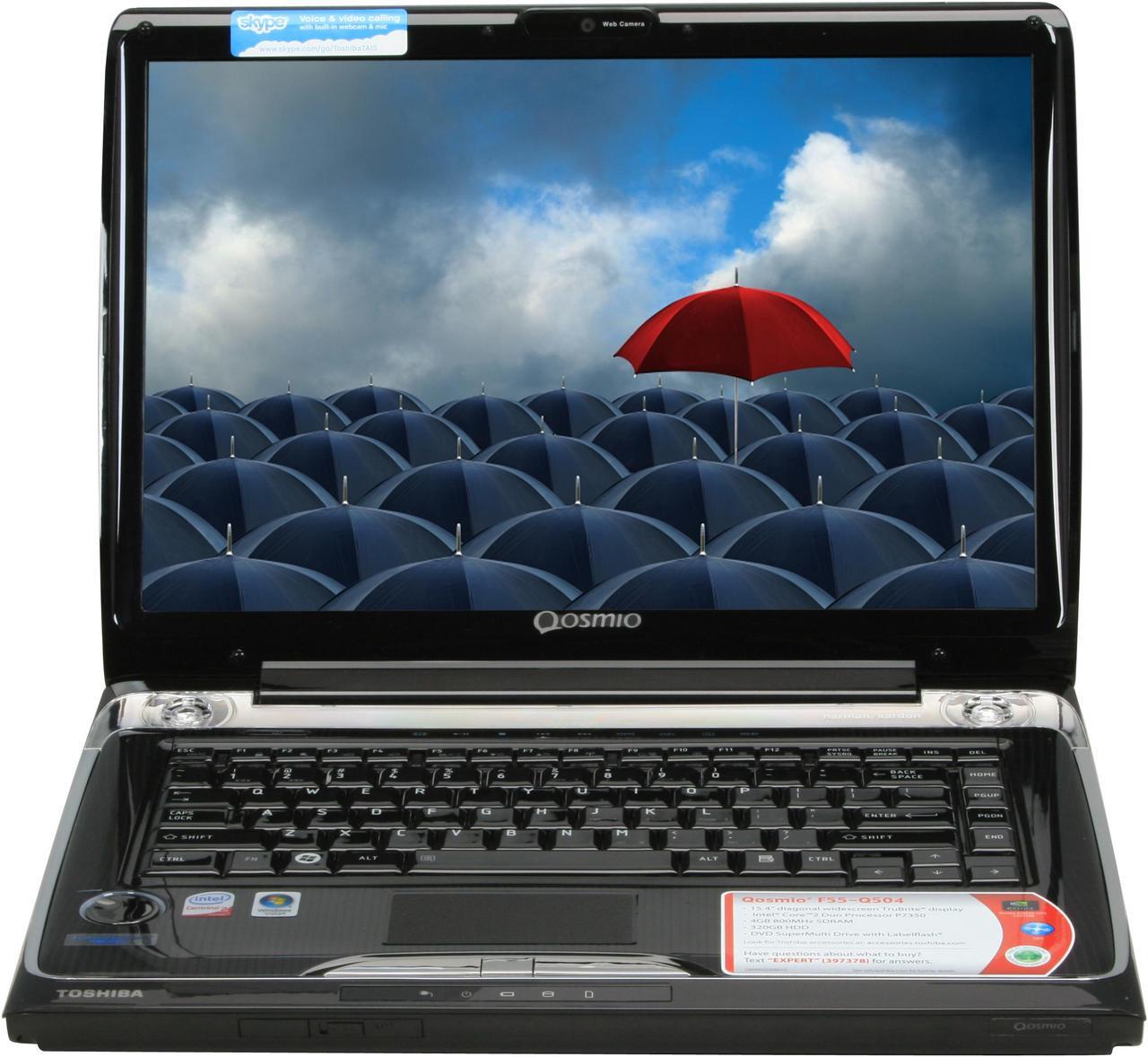 Alt view image 8 of 17 - TOSHIBA Laptop Qosmio Intel Core 2 Duo P7350 4GB Memory 320GB HDD NVIDIA GeForce 9700M GTS 15.4" Windows Vista Home Premium F55-Q504