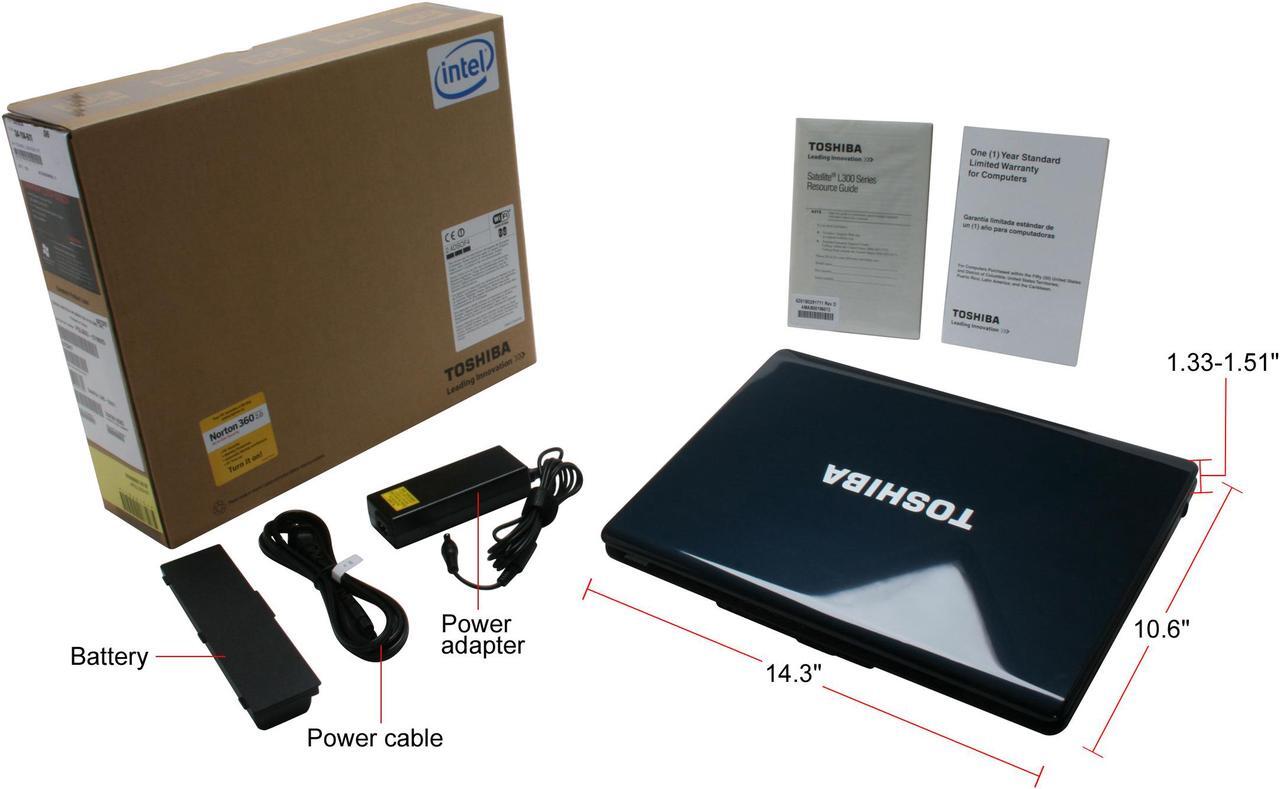 Alt view image 11 of 11 - TOSHIBA Laptop Satellite Intel Pentium T3400 2GB Memory 160GB HDD Intel GMA 4500M 15.4" Windows Vista Home Premium L305-S5921