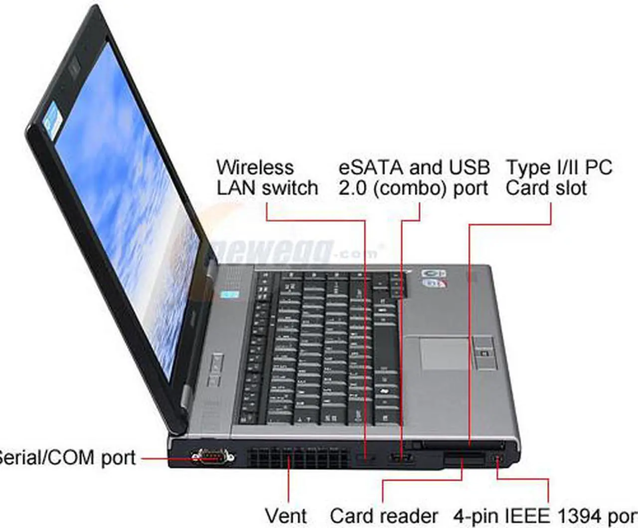 Alt view image 4 of 12 - TOSHIBA Laptop Satellite Pro Intel Core 2 Duo P8600 2GB Memory 160GB HDD Intel GMA 4500MHD 14.1" Windows Vista Business with XP Pro downgrade media S300M-S2142