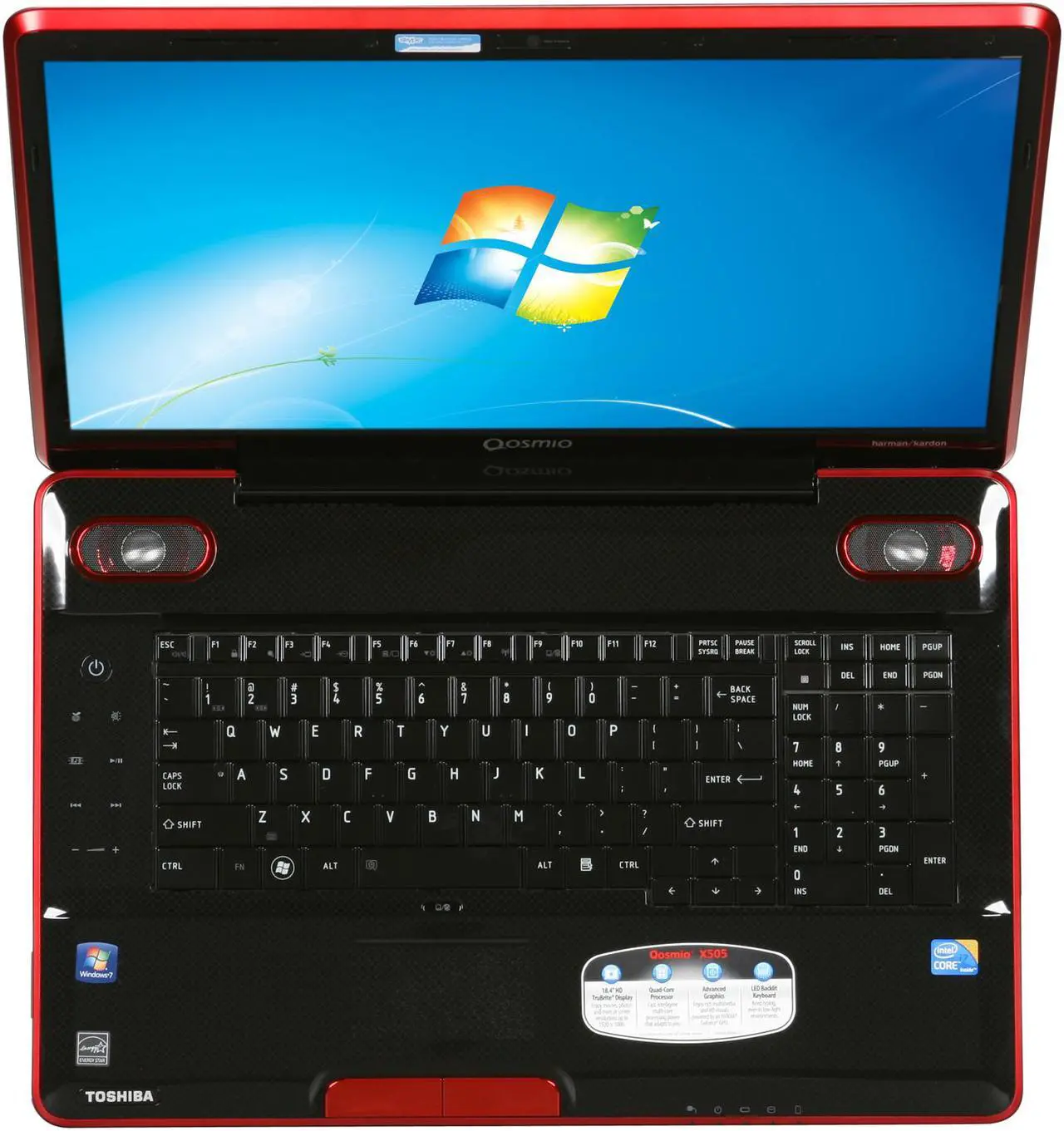Alt view image 6 of 8 - TOSHIBA Laptop Qosmio Intel Core i7-720QM 6GB Memory 320GB HDD NVIDIA GeForce GTS 360M 18.4" Windows 7 Home Premium 64-bit X505-Q875
