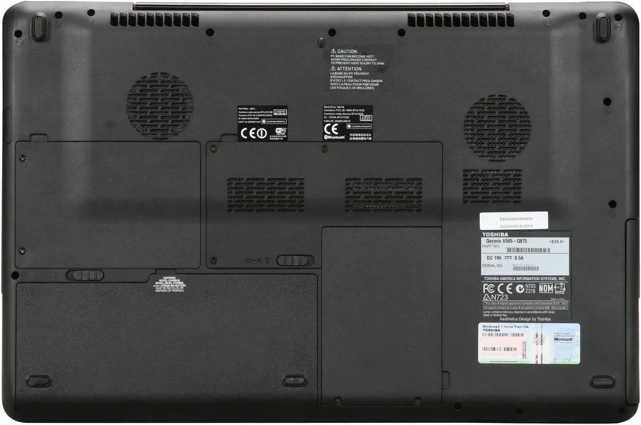 Alt view image 7 of 8 - TOSHIBA Laptop Qosmio Intel Core i7-720QM 6GB Memory 320GB HDD NVIDIA GeForce GTS 360M 18.4" Windows 7 Home Premium 64-bit X505-Q875