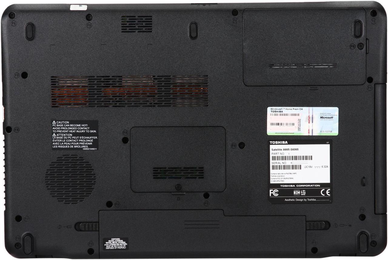 Alt view image 7 of 8 - TOSHIBA Laptop Satellite Intel Core i7-720QM 4GB Memory 500GB HDD NVIDIA GeForce GT 330M 16.0" Windows 7 Home Premium 64-bit A665-S6065