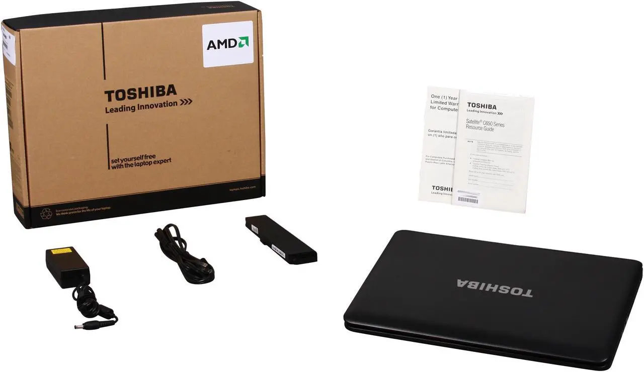 Alt view image 8 of 8 - TOSHIBA Laptop Satellite AMD Athlon II P320 4GB Memory 250GB HDD ATI Radeon HD 4250 15.6" Windows 7 Home Premium 64-bit C655D-S5057
