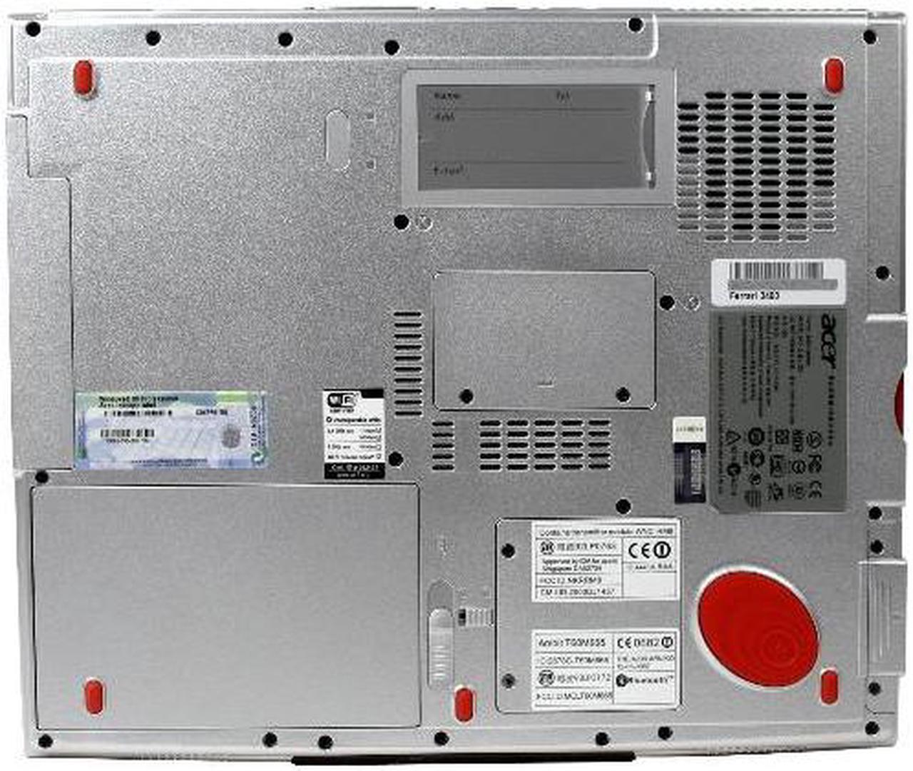 Alt view image 9 of 11 - Acer Laptop Ferrari 3000+ 512MB Memory 80GB HDD ATI Mobility Radeon 9700 15.0" Windows XP Professional 3400LMI