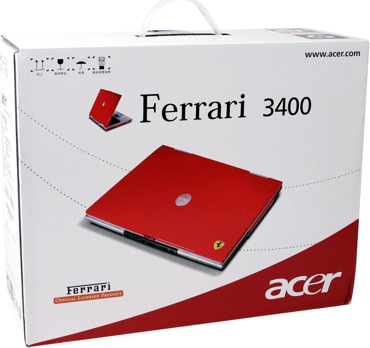 Alt view image 11 of 11 - Acer Laptop Ferrari 3000+ 512MB Memory 80GB HDD ATI Mobility Radeon 9700 15.0" Windows XP Professional 3400LMI