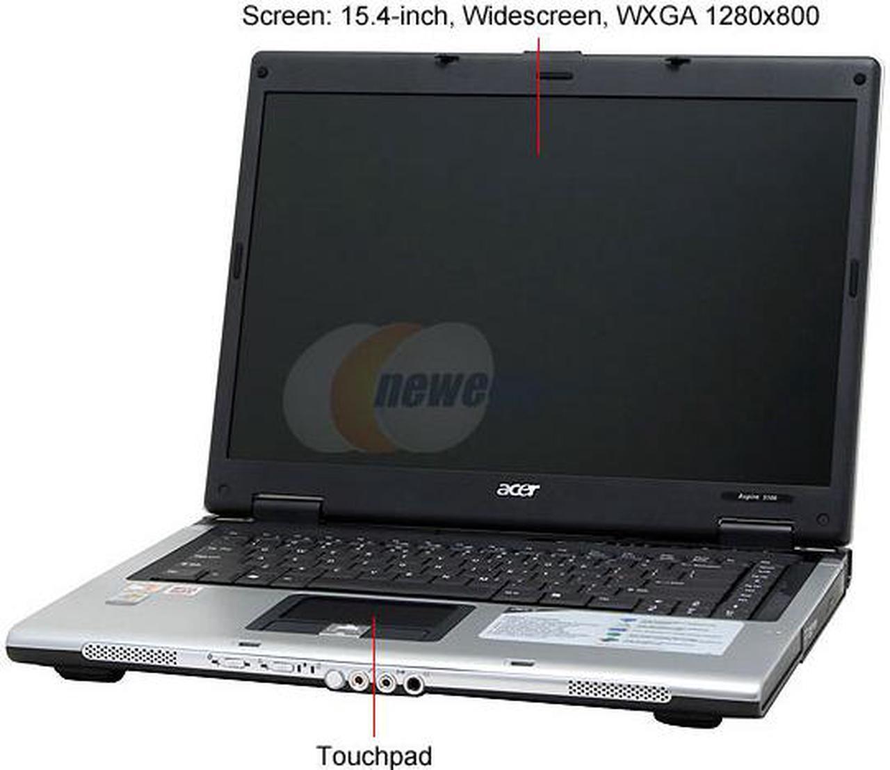 Alt view image 2 of 13 - Acer Laptop Aspire AMD Turion 64 X2 TL-50 1GB Memory 120GB HDD ATI Radeon Xpress 1100 IGP 15.4" Windows XP Professional AS5102WLMi