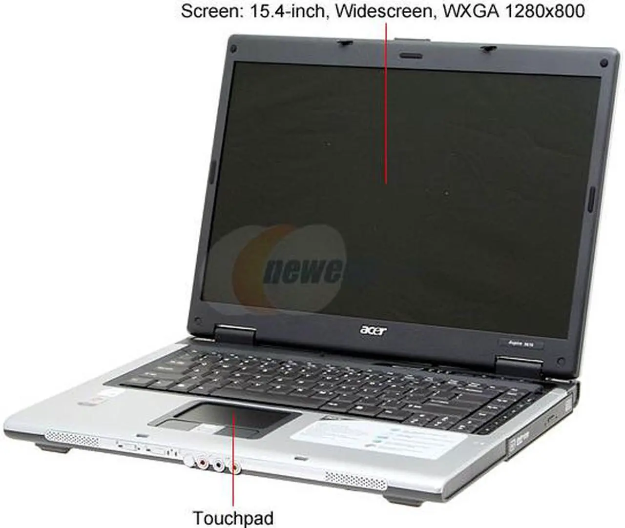 Alt view image 2 of 13 - Acer Laptop Aspire Intel Core Solo T1300 512MB Memory 120GB HDD Intel GMA 950 15.4" Windows XP Professional AS5610-4608