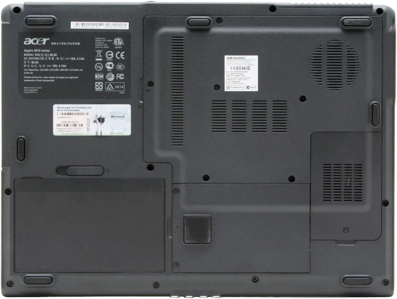 Alt view image 10 of 13 - Acer Laptop Aspire Intel Core Solo T1300 512MB Memory 120GB HDD Intel GMA 950 15.4" Windows XP Professional AS5610-4608