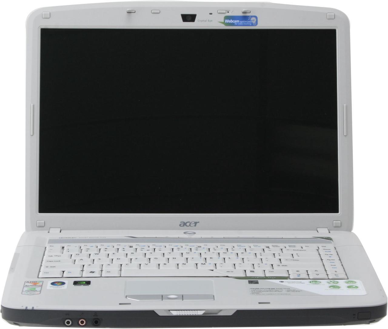 Alt view image 8 of 14 - Acer Laptop Aspire AMD Turion 64 X2 TL-60 2GB Memory 250GB HDD NVIDIA GeForce 7000M 15.4" Windows Vista Home Premium AS5520-5579