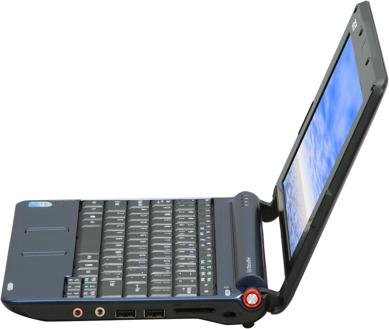 Alt view image 2 of 12 - Acer Aspire One AOA110-1113 Blue Intel Atom N270(1.60 GHz) 8.9" 512MB Memory 8GB SSD Netbook