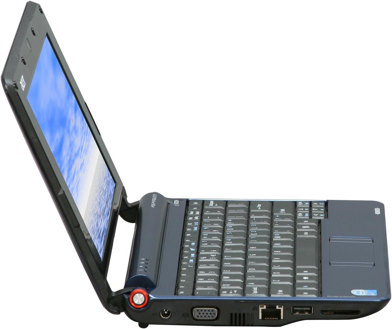 Alt view image 4 of 12 - Acer Aspire One AOA110-1113 Blue Intel Atom N270(1.60 GHz) 8.9" 512MB Memory 8GB SSD Netbook