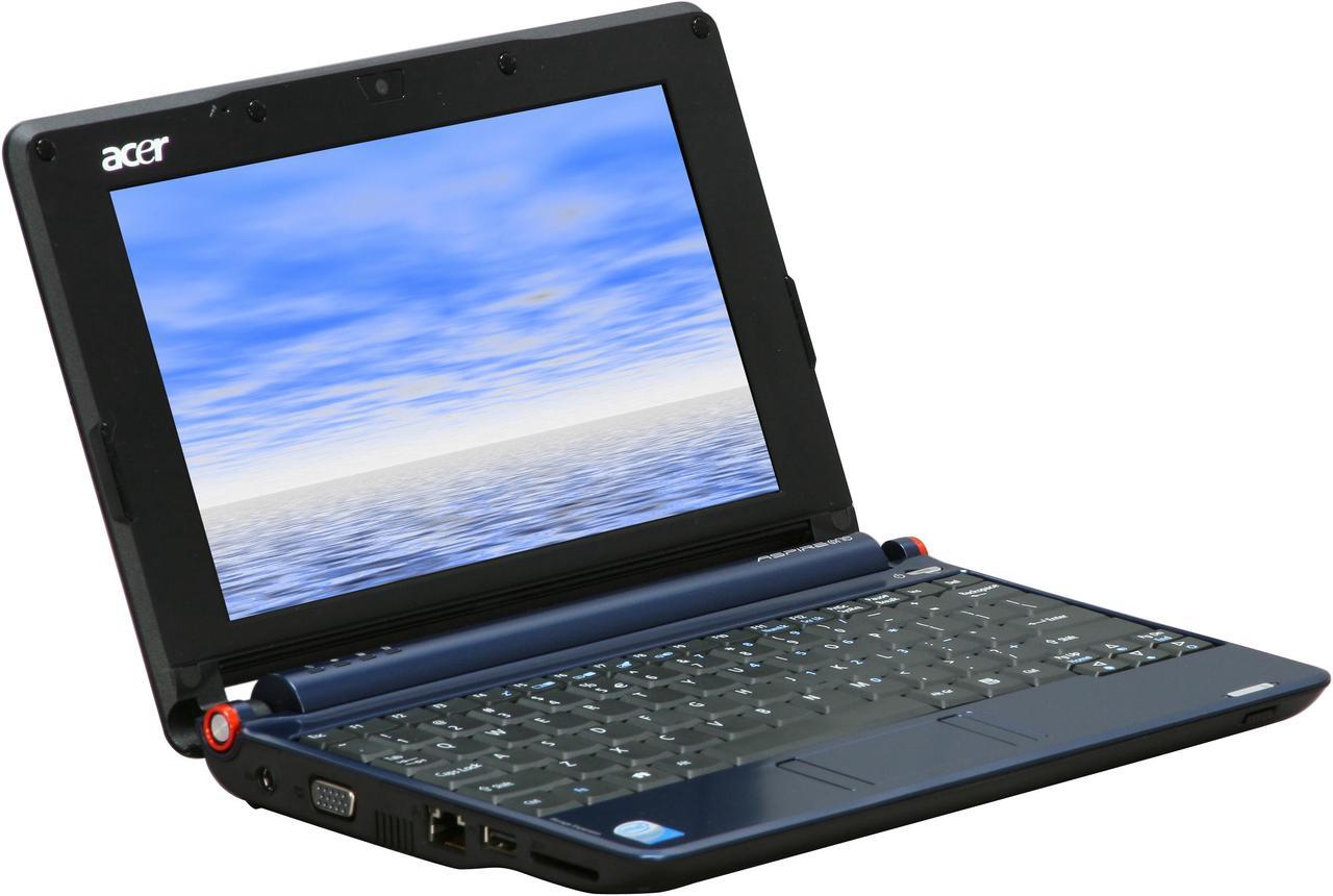 Alt view image 5 of 12 - Acer Aspire One AOA110-1113 Blue Intel Atom N270(1.60 GHz) 8.9" 512MB Memory 8GB SSD Netbook