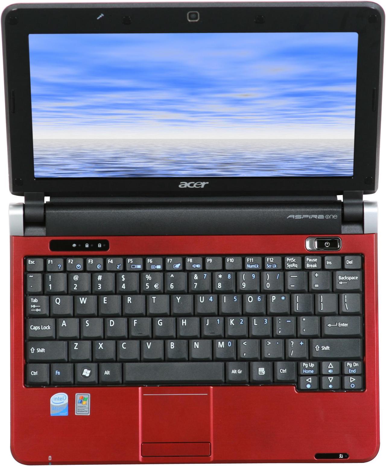 Alt view image 7 of 12 - Acer Aspire One AOD150-1920 Red Intel Atom N270(1.60 GHz) 10.1" WSVGA 1GB Memory 160GB HDD Netbook