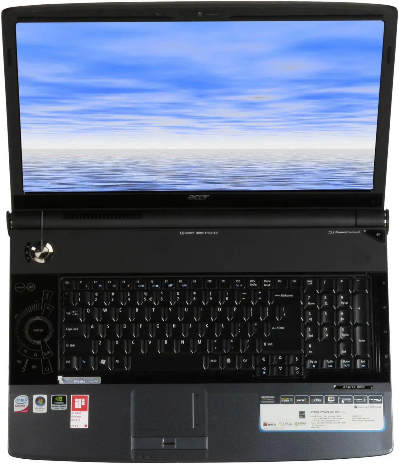 Alt view image 11 of 12 - Acer Laptop Aspire Intel Core 2 Duo T6400 4GB Memory 500GB HDD NVIDIA GeForce 9600M GT 18.4" Windows Vista Home Premium 64-bit AS8930-6442