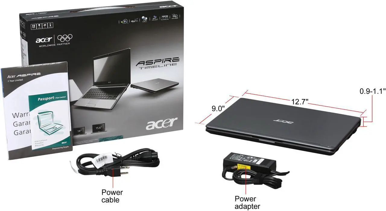 Alt view image 8 of 8 - Acer Laptop Aspire Timeline Intel Core 2 Duo SU9400 4GB Memory 500GB HDD Intel GMA 4500MHD 13.3" Windows Vista Home Premium 64-bit AS3810T-6415