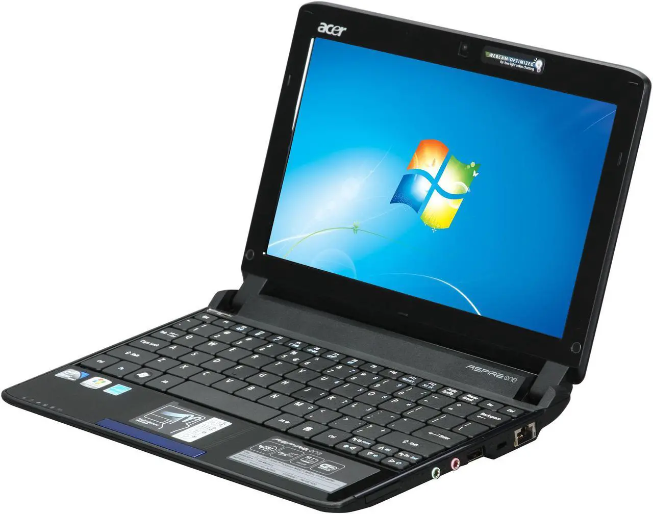 Main image of Acer Aspire One AO532h-2588 Onyx Blue Intel Atom N450(1.66 GHz) 10.1" WSVGA 1GB Memory 160GB HDD Netbook