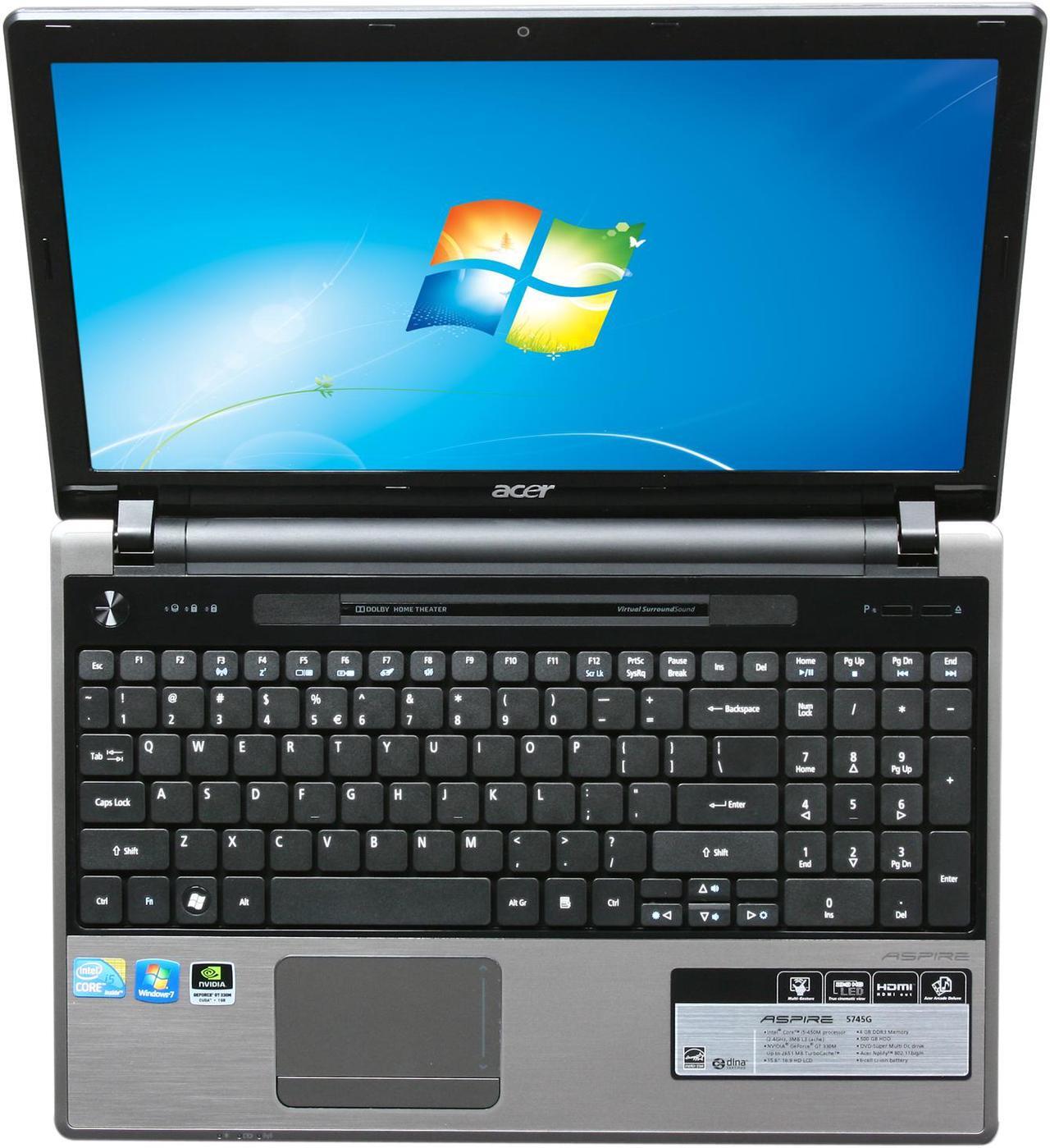 Alt view image 6 of 8 - Acer Laptop Aspire Intel Core i5-450M 4GB Memory 500GB HDD NVIDIA GeForce GT 330M 15.6" Windows 7 Home Premium 64-bit AS5745G-3690