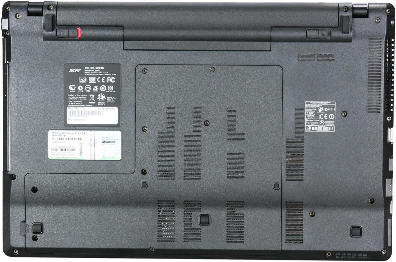Alt view image 7 of 8 - Acer Laptop Aspire Intel Core i5-450M 4GB Memory 500GB HDD NVIDIA GeForce GT 330M 15.6" Windows 7 Home Premium 64-bit AS5745G-3690