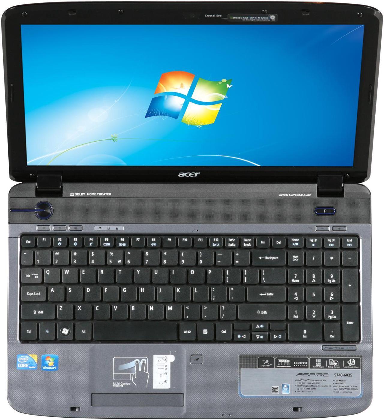 Alt view image 6 of 8 - Acer Laptop Aspire Intel Core i5-430M 4GB Memory 500GB HDD Intel HD Graphics 15.6" Windows 7 Home Premium 64-bit AS5740-6025