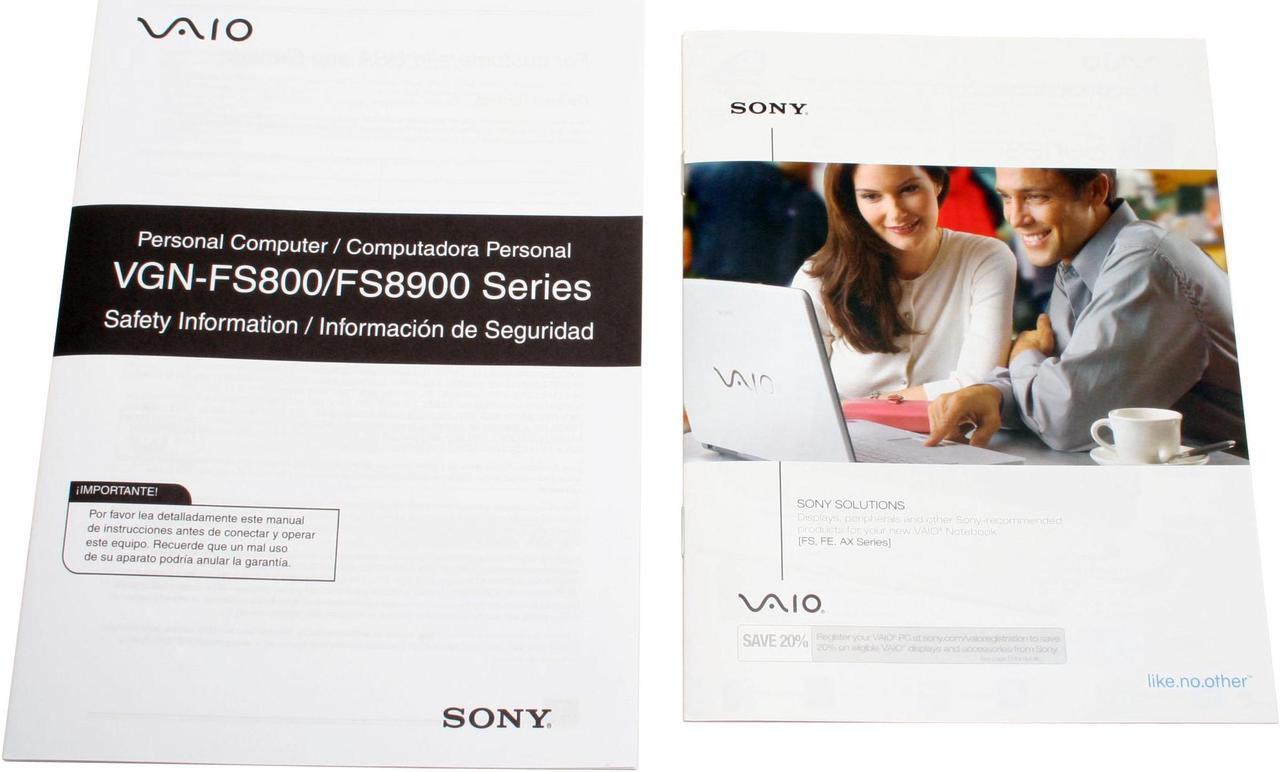 Alt view image 12 of 13 - SONY Laptop VAIO FS Series Intel Pentium M 740 512MB Memory 80GB HDD Intel GMA 900 15.4" Windows XP Home VGN-FS830/W