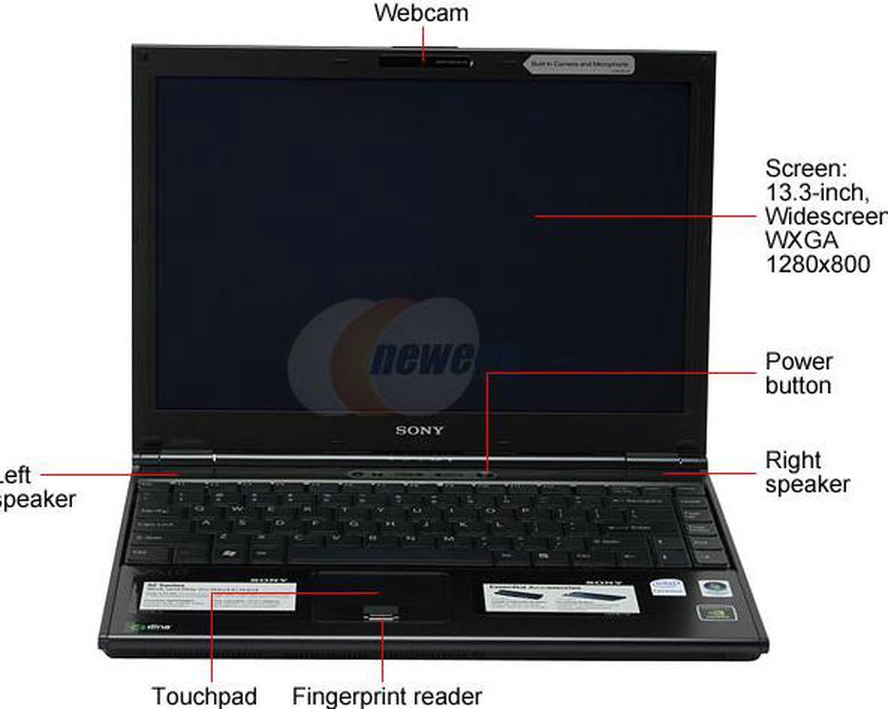 Alt view image 2 of 15 - SONY Laptop VAIO SZ Series Intel Core 2 Duo T7500 2GB Memory 160GB HDD NVIDIA GeForce 8400M GS and Intel GMA X3100 13.3" Windows Vista Business VGN-SZ650N/C