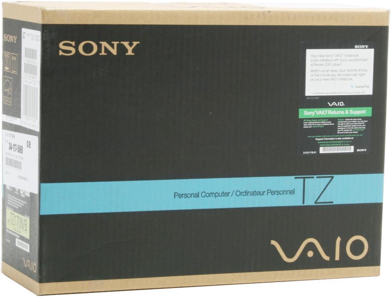 Alt view image 16 of 16 - SONY Laptop VAIO TZ Series Intel Core 2 Duo U7500 2GB Memory 100GB HDD Intel GMA 950 11.1" Windows Vista Business VGN-TZ170N/B