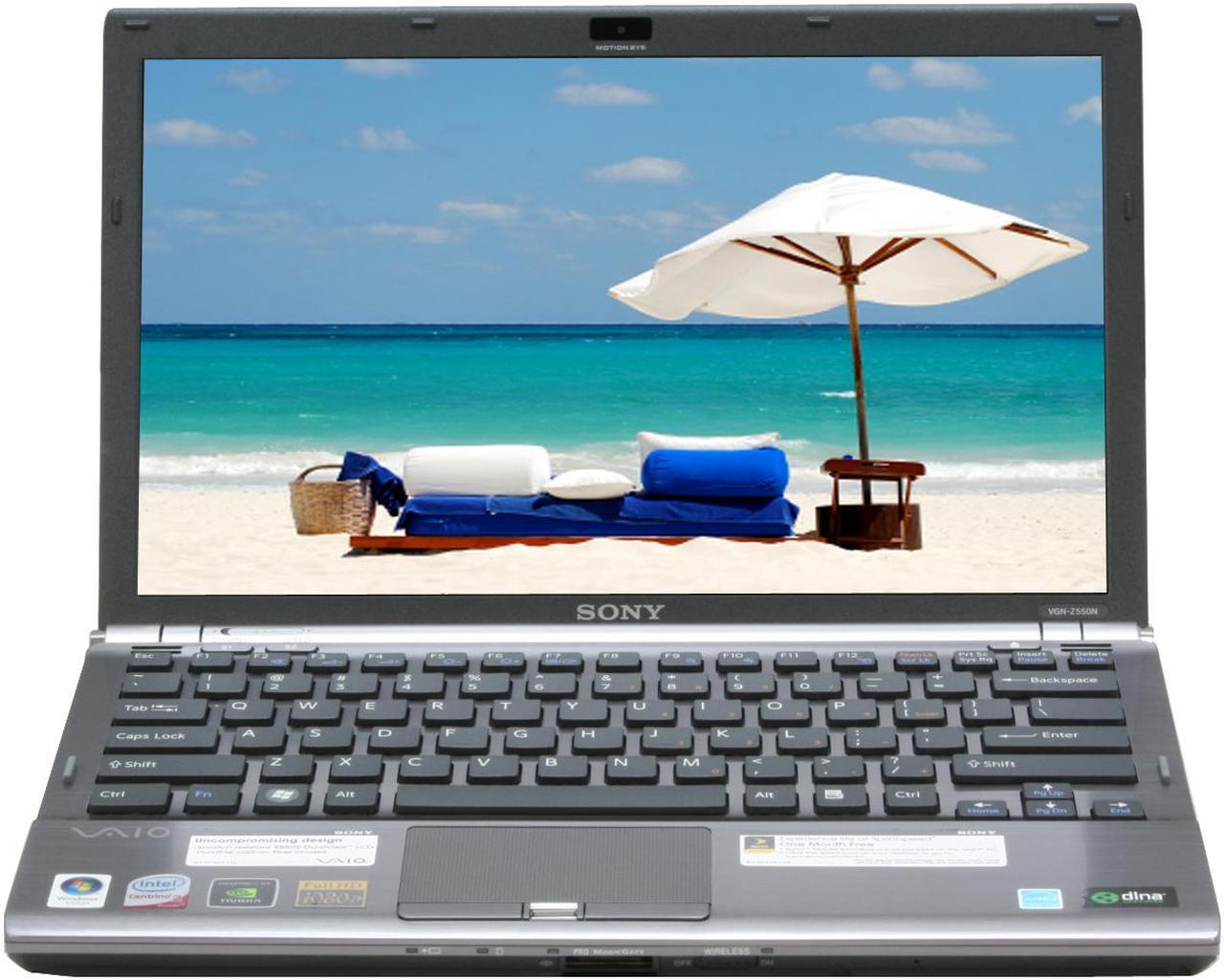 Alt view image 8 of 17 - SONY Laptop VAIO Z Series Intel Core 2 Duo P8600 3GB Memory 250GB HDD NVIDIA GeForce 9300M GS and Intel GMA 4500MHD 13.1" Windows Vista Business/XP Professional downgrade VGN-Z550N/B