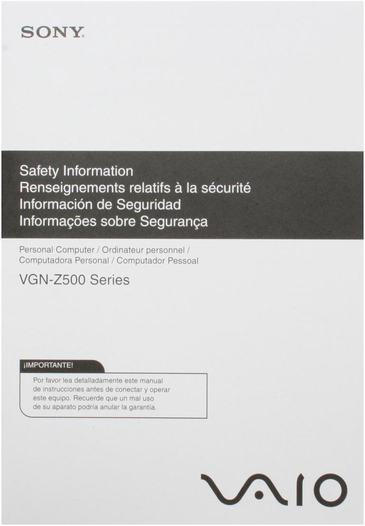 Alt view image 16 of 17 - SONY Laptop VAIO Z Series Intel Core 2 Duo P8600 3GB Memory 250GB HDD NVIDIA GeForce 9300M GS and Intel GMA 4500MHD 13.1" Windows Vista Business/XP Professional downgrade VGN-Z550N/B
