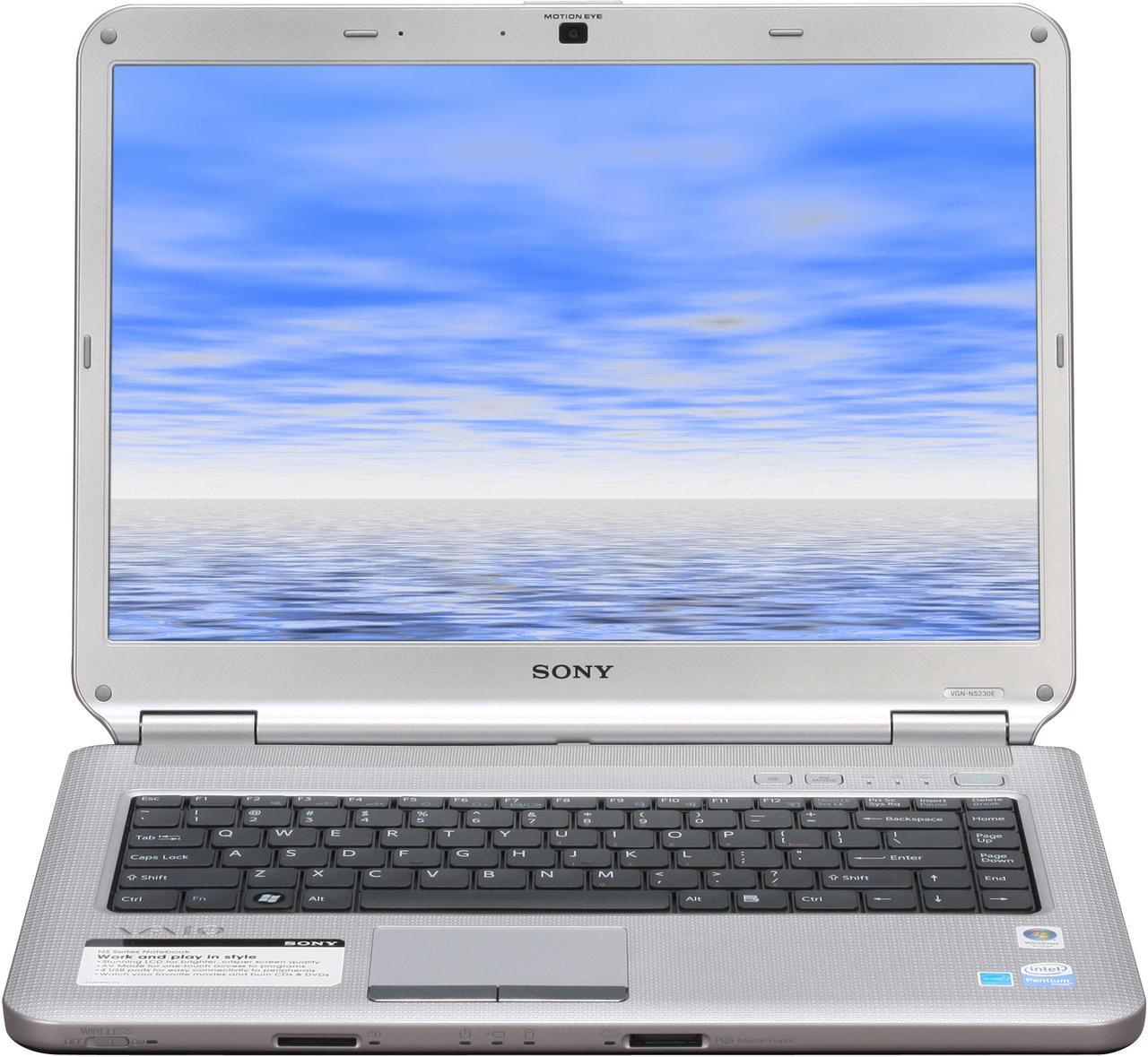 Alt view image 6 of 12 - SONY Laptop VAIO NS Series Intel Pentium T3400 3GB Memory 250GB HDD Intel GMA 4500M 15.4" Windows Vista Home Premium VGN-NS230E/S