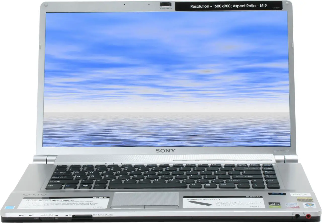 Alt view image 6 of 10 - SONY Laptop VAIO FW Series Intel Core 2 Duo P8400 4GB Memory 250GB HDD Intel GMA 4500MHD 16.4" Windows Vista Home Premium 64-bit VGN-FW260J/B