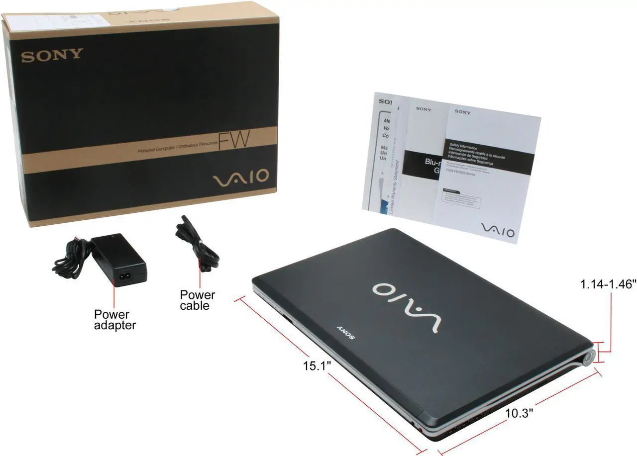 Alt view image 10 of 10 - SONY Laptop VAIO FW Series Intel Core 2 Duo P8400 4GB Memory 250GB HDD Intel GMA 4500MHD 16.4" Windows Vista Home Premium 64-bit VGN-FW260J/B