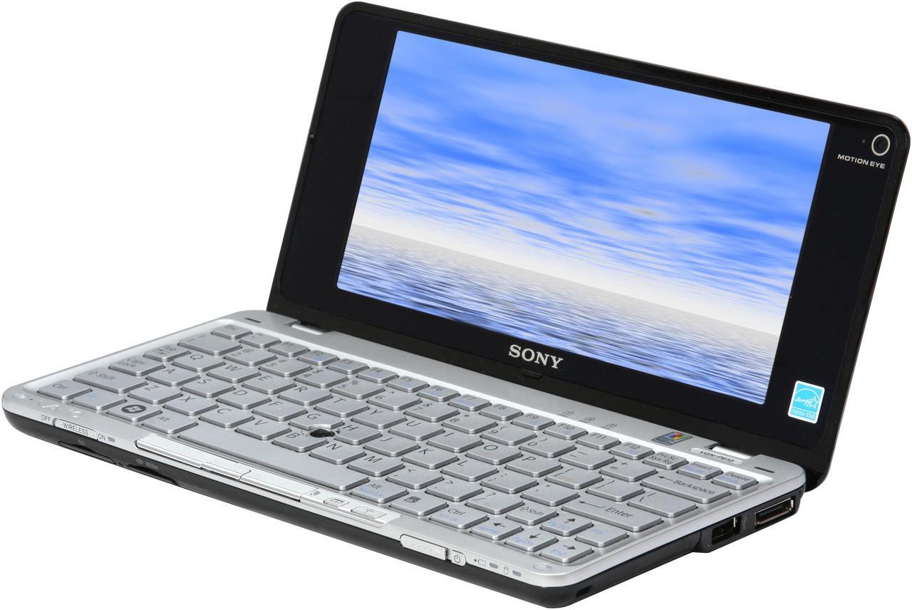 Alt view image 2 of 8 - SONY VAIO P Series VGN-P610/Q Onyx Black Intel Atom Z520(1.33 GHz) 8" 1GB Memory 80GB HDD Netbook