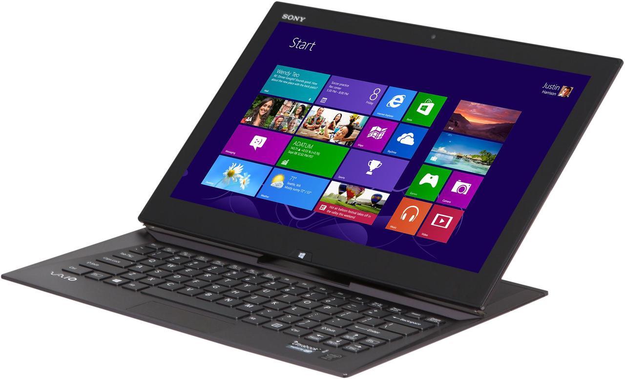 Alt view image 2 of 9 - SONY VAIO Duo 13 Intel Core i7 8GB 256GB SSD 13.3" FHD Touchscreen 2-in-1 Ultrabook/Tablet (SVD13215PXB) - Carbon Black