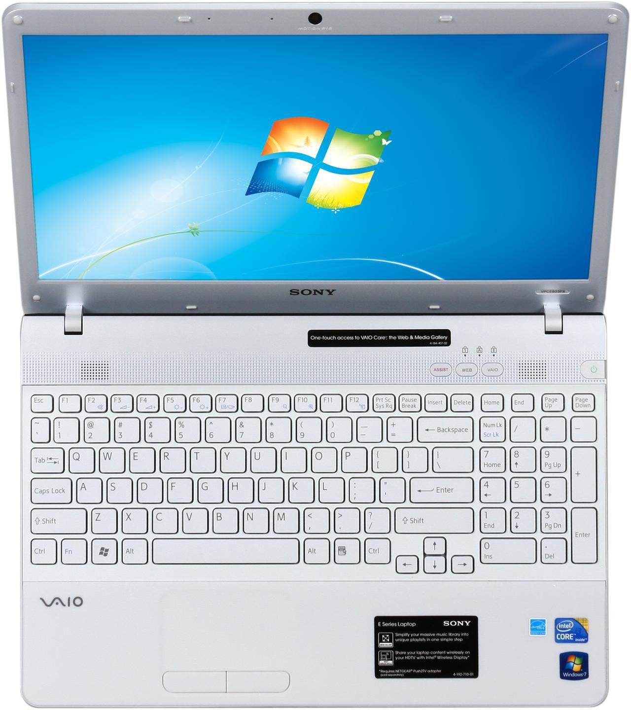 Alt view image 6 of 8 - SONY Laptop VAIO E Series Intel Core i3-350M 4GB Memory 320GB HDD Intel HD Graphics 15.5" Windows 7 Home Premium 64-bit VPCEB23FX/WI