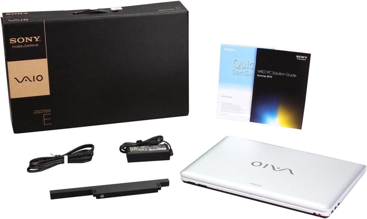 Alt view image 6 of 6 - SONY Laptop VAIO E Series Intel Pentium P6100 4GB Memory 320GB HDD Intel HD Graphics 15.5" Windows 7 Home Premium 64-bit VPCEB3AFX/WI