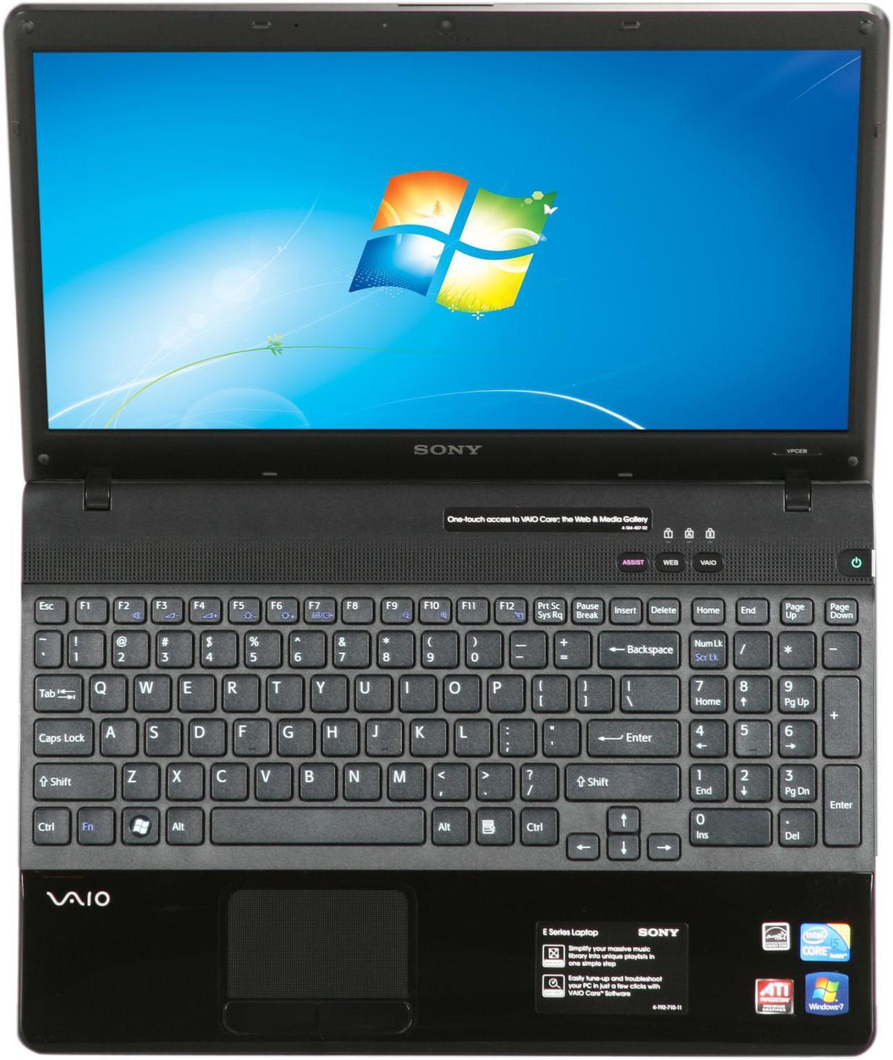 Alt view image 6 of 7 - SONY Laptop VAIO E Series Intel Core i5-460M 4GB Memory 320GB HDD ATI Mobility Radeon HD 5650 15.5" Windows 7 Home Premium 64-bit VPCEB3MFX/BJ