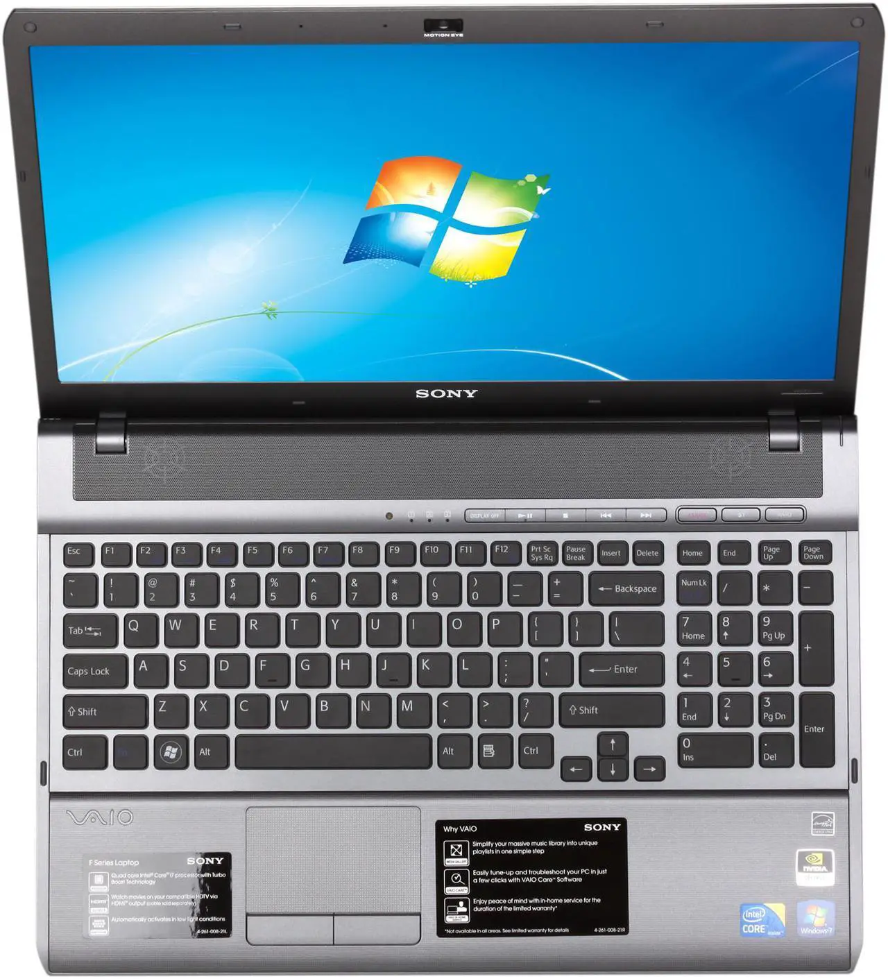 SONY Laptop VAIO F Series Intel Core i7-740QM 4GB Memory 500GB HDD ...