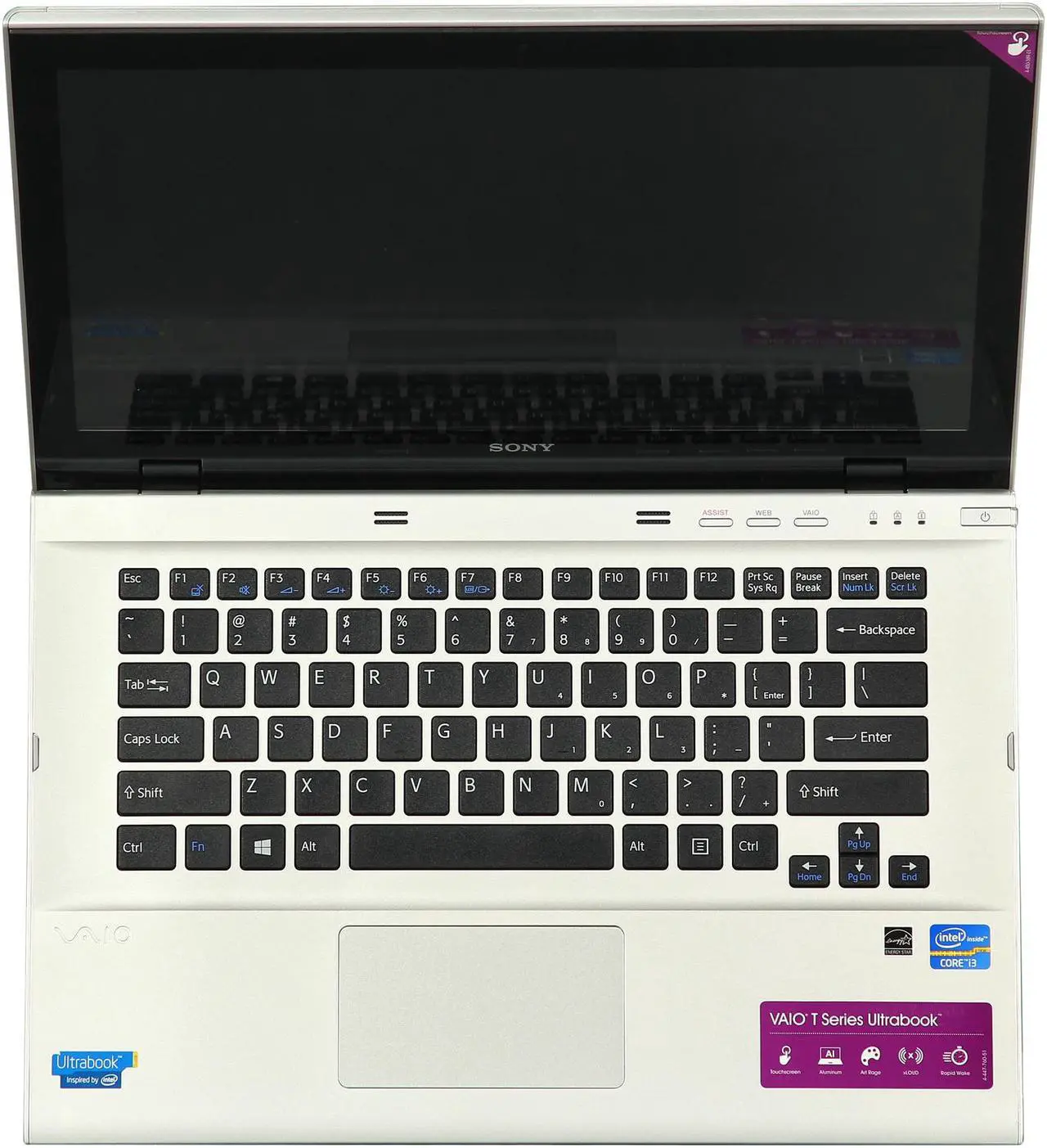 Alt view image 6 of 8 - SONY VAIO T Series Intel Core i3-3227U 4GB Memory 24 GB SSD 500GB HDD Intel HD Graphics 4000 14.0" Touch Screen 1366 x 768 Thin and Light Ultrabook Windows 8 64-Bit SVT14124CXS