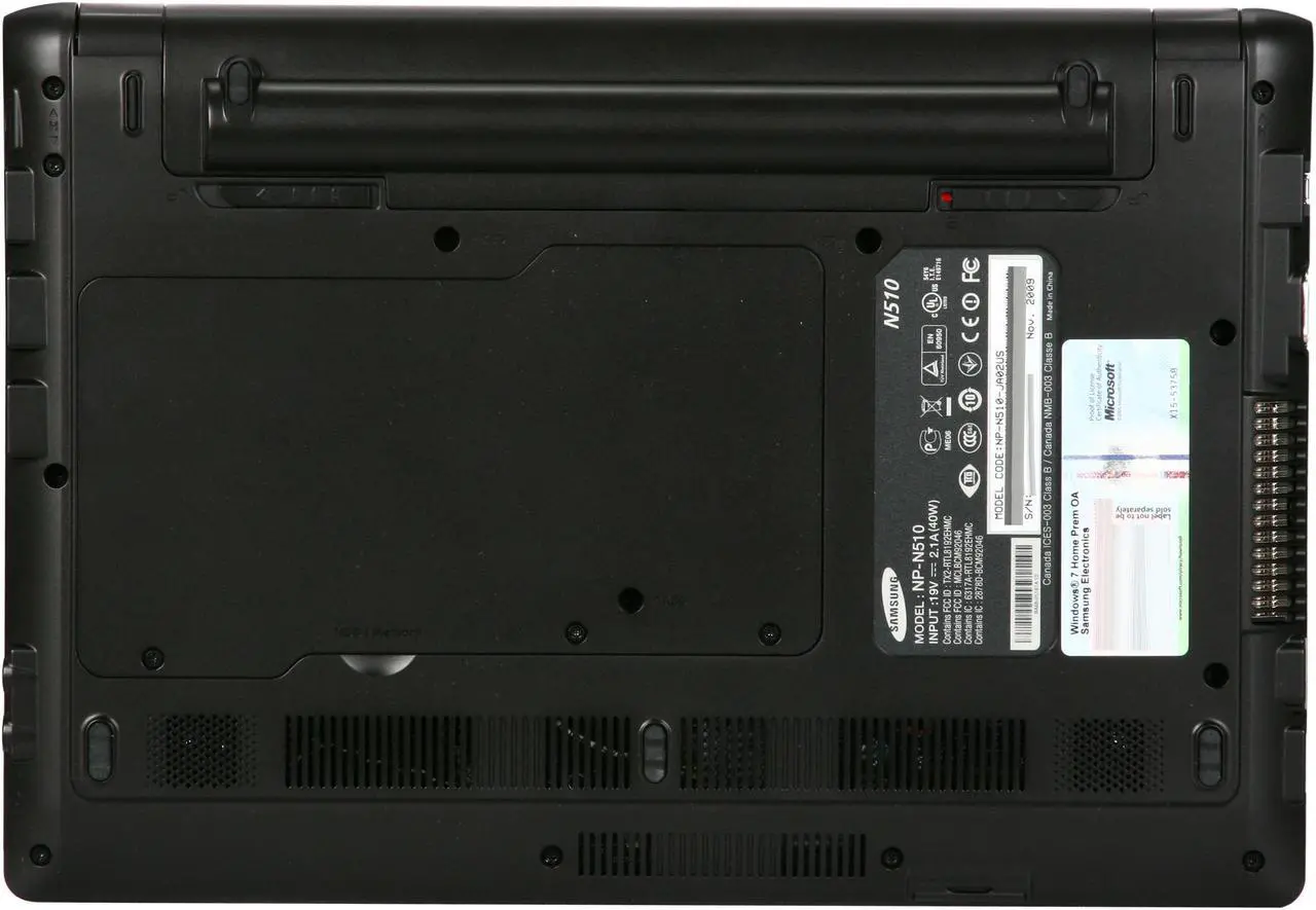 Alt view image 7 of 8 - SAMSUNG N510-4B Intel Atom N280(1.66 GHz) 11.6" 2GB Memory 250GB HDD Netbook
