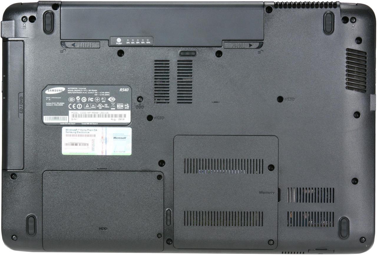 Alt view image 7 of 7 - SAMSUNG Laptop Intel Core i5-450M 4GB Memory 500GB HDD ATI Mobility Radeon HD 545v 15.6" Windows 7 Home Premium 64-bit R540-11