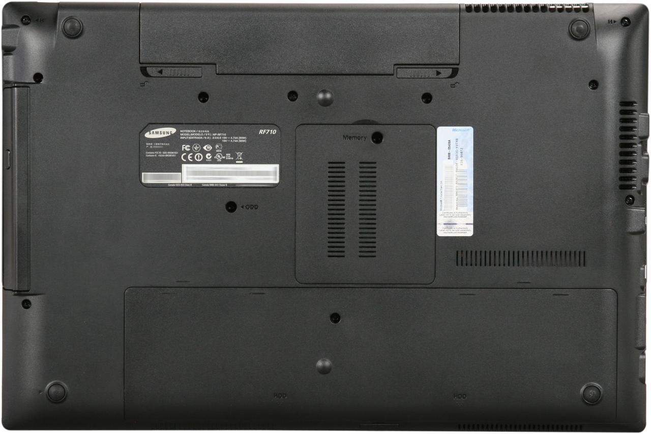 Alt view image 4 of 4 - SAMSUNG Laptop Intel Core i7-720QM 4GB Memory 640GB HDD NVIDIA GeForce GT 330M 17.3" Windows 7 Home Premium 64-bit RF710-S02