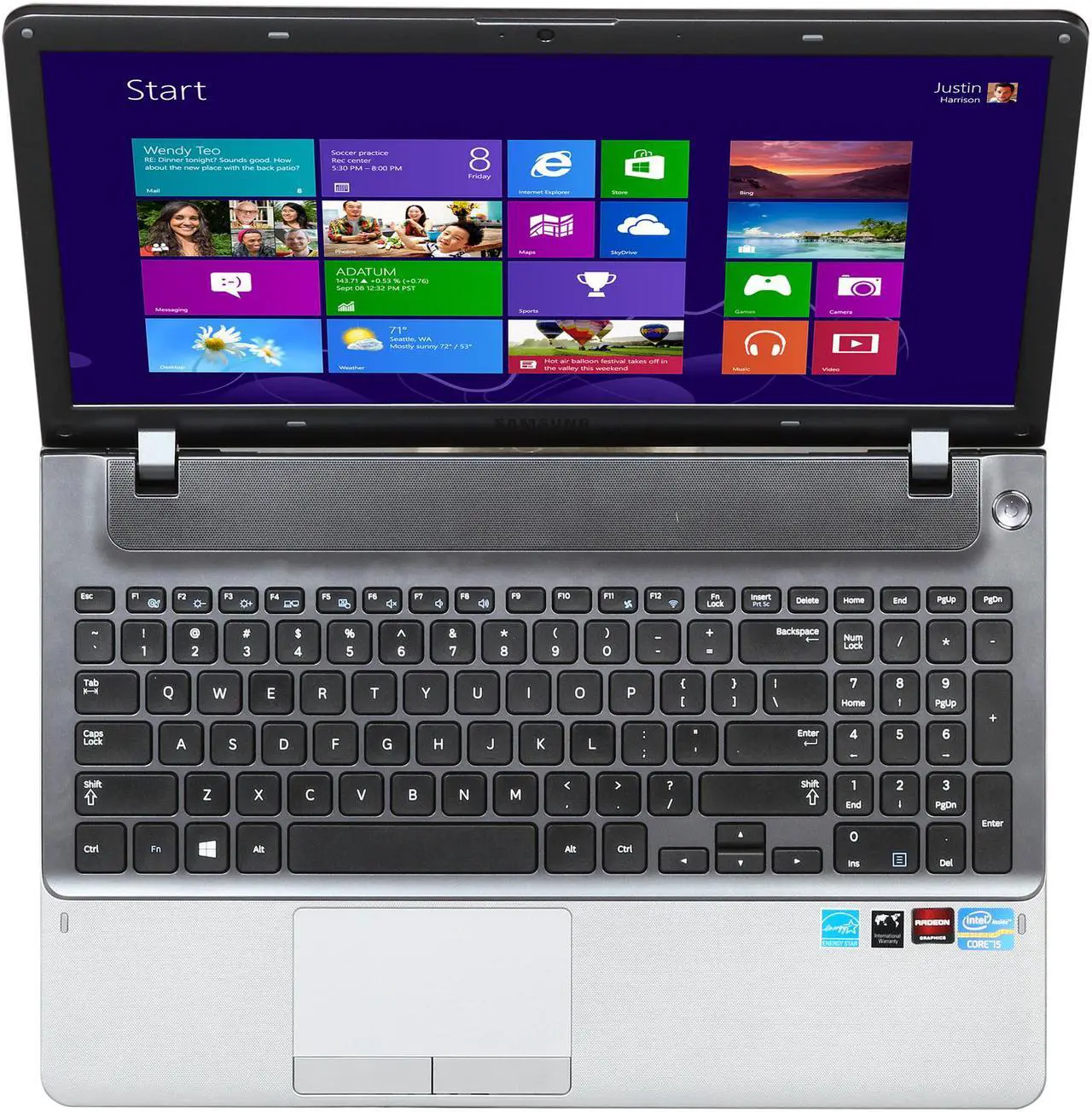 Alt view image 6 of 8 - SAMSUNG Laptop Series 3 Intel Core i5-3210M 6GB Memory 500GB HDD AMD Radeon HD 7730M 15.6" Windows 8 NP350V5C-T02US