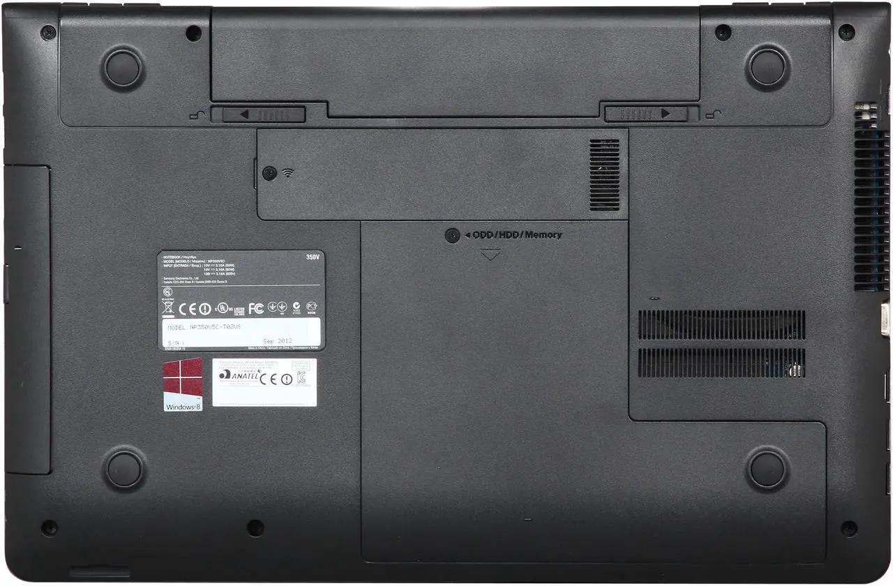 Alt view image 7 of 8 - SAMSUNG Laptop Series 3 Intel Core i5-3210M 6GB Memory 500GB HDD AMD Radeon HD 7730M 15.6" Windows 8 NP350V5C-T02US
