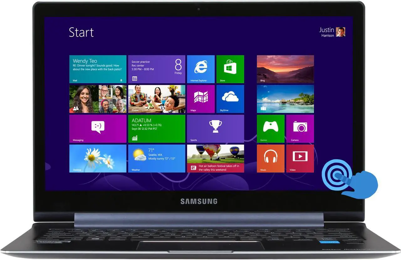 Main image of SAMSUNG Ultrabook ATIV Book 9 Plus Intel Core i7-4500U 8GB Memory 256 GB SSD Intel HD Graphics 4400 13.3" 10-Point Capacitive Touch Screen Windows 8.1 NP940X3G-K04US