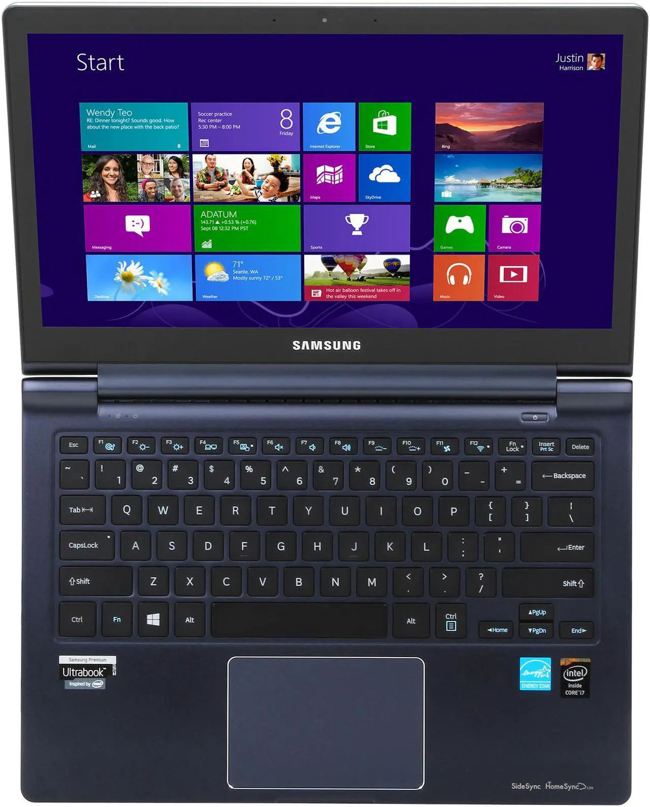 Alt view image 6 of 8 - SAMSUNG Ultrabook ATIV Book 9 Plus Intel Core i7-4500U 8GB Memory 256 GB SSD Intel HD Graphics 4400 13.3" 10-Point Capacitive Touch Screen Windows 8.1 NP940X3G-K04US