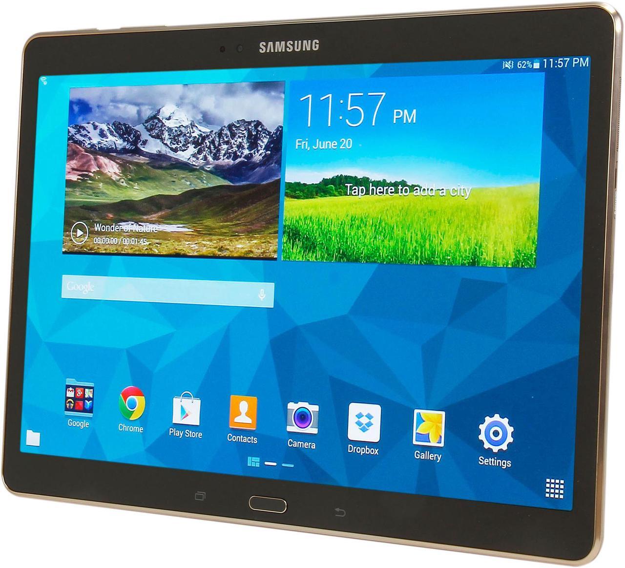 Alt view image 2 of 8 - SAMSUNG Galaxy Tab S SM-T800NTSAXAR 10.5 - Exynos 5 Octa Core 3GB Memory 16GB 10.5" Touchscreen Tablet Android 4.4 - Titanium Bronze
